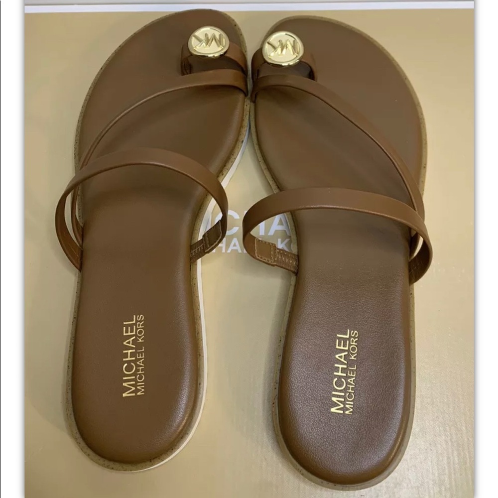 Brand New Michael Kors Letty Toe Ring Sandals - Picture 3 of 11
